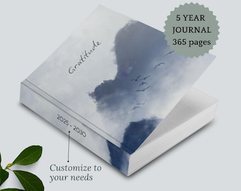 Gratitude Journal, 5 year Journal, Therapy Journal, Growth Journal, Mindfulness Gift, Spirituality Gifts, 2026 Journal, Meditation Gift