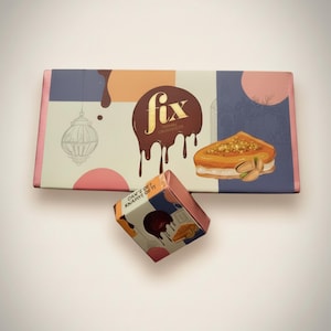 Authentic Dubai chocolate Fix Dessert Chocolatier, set of 2 bars
