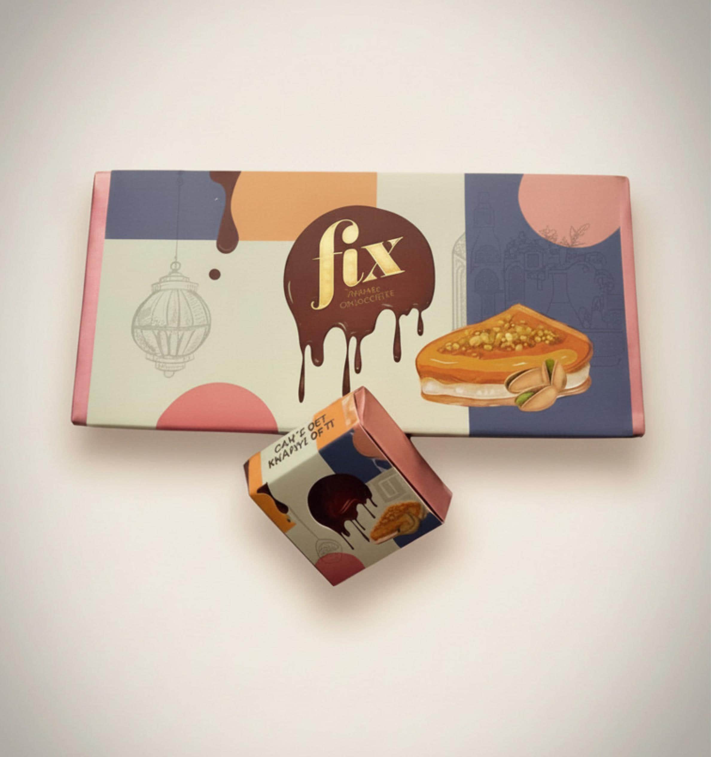5月29日購入！正規品 fix Dessert Chocolate ２枚 Authentic Dubai Chocolate Fix Dessert Chocolatier, Set of 2 Bars