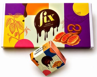 Authentic Dubai Chocolate Fix Dessert Chocolatier, Set of 2 Bars