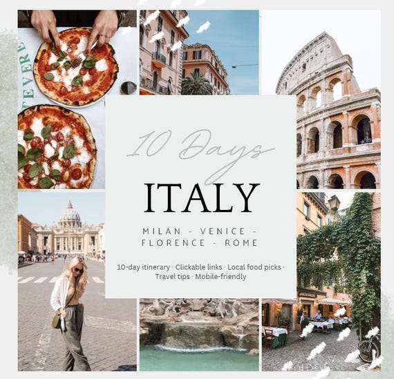 Overachievers | 4 Cities, 10 Days, Zero Regrets | Milan, Venice, Florence, Rome Itinerary PDF