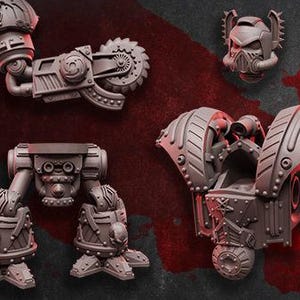 Dread Battle Brother Mech  - Battle Walker for Imperium or Chaos Space Crusaders for Grimdark Future, Scifi Wargaming