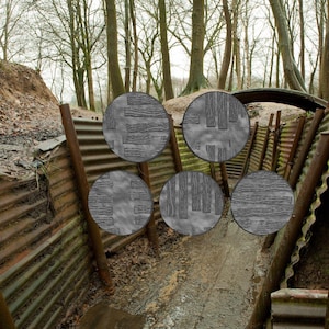Trench Bases - 28mm/32mm/40mm Duckboard Textured Resin Bases for Wargaming,  WWI, WWII, Krieg, Trench Crusade, Weird War