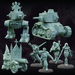 Trench Legends - 28mm/32mm WW1 Inspired New Antioch Pilgrim Crusade Infantry and Tankette Vehicles for Grimdark Wargaming
