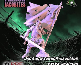 Trench Jacobite Standard Bearer - Scottish Inspired Bannerman for Grimdark Trench Wargaming
