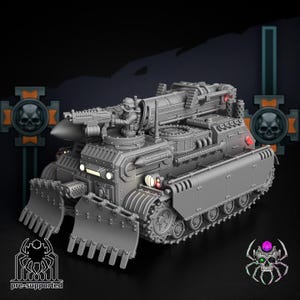 Ash Korps Ballistic Missile Tank - Imperial Space Guards Artillery Vehicle for Grimdark Future, Scifi Wargaming