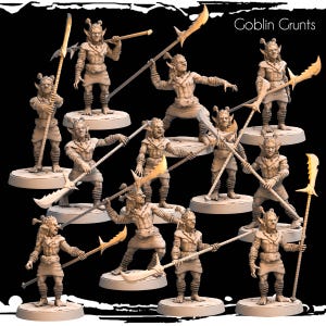 Goblin Grunts - Halberd Soldier Orcs & Goblins Army Unit for OnePageRules Age of Fantasy, Kings of War, Old World Wargaming 28mm/32mm