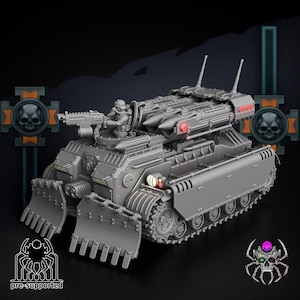 Ash Korps Artillery Tank - Imperial Space Guards Vehicle for Grimdark Future, Scifi Wargaming