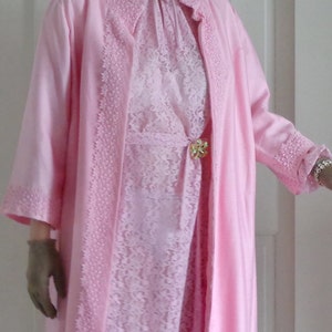 1960s - 1970s PINK LACE DRESS with Pink Coat