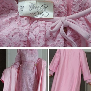 1960s 1970s PINK LACE DRESS with Pink Coat image 4