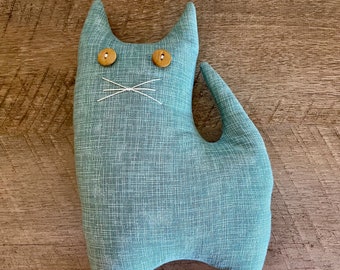 Tall Kitty Cat Doll - Blue/Green