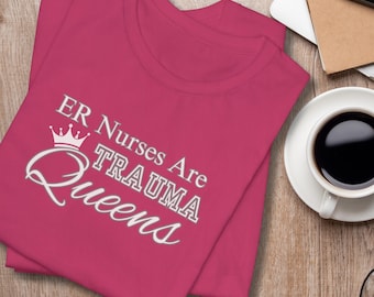 Camiseta de enfermera de urgencias, regalo de enfermera de urgencias, camiseta de enfermera de medicina de urgencias, lindo regalo de enfermera de urgencias, divertida camiseta de enfermera, camiseta de personal del departamento de urgencias