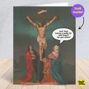 Jesus Woke Lib Karte - lustige Karte für MAGA christliche Heuchler, entfremdete Eltern - Anti-Trumpfkarten