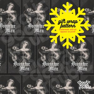 Decenter Men gift wrap - feminist wrapping paper - funny dark humor wrapping paper