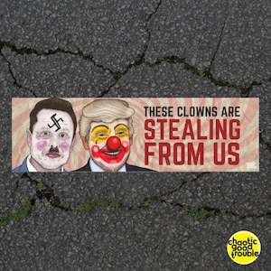 Anti-Trump Elon Musk Bumper Magnet: Political Humor Art