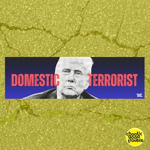 Domestic T*rrorist bumper magnet - anti-Donald Trump, treason, republican traitors, political humor art