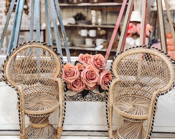 16” Peacock Chairs- Set of 2