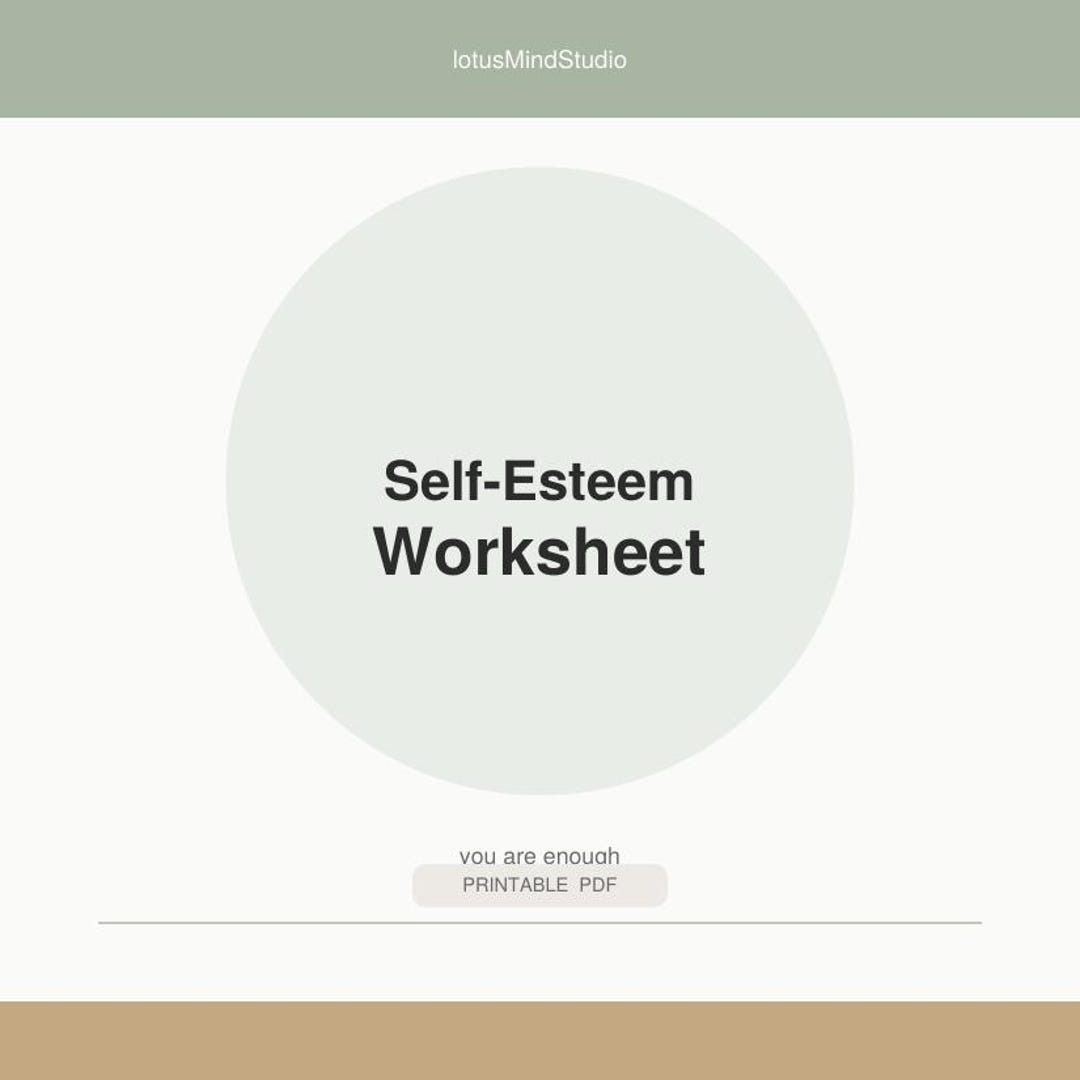 Self Trust Worksheet.pdf Self-esteem Worksheet Printable | Self-confidence Journal PDF | Mental ...