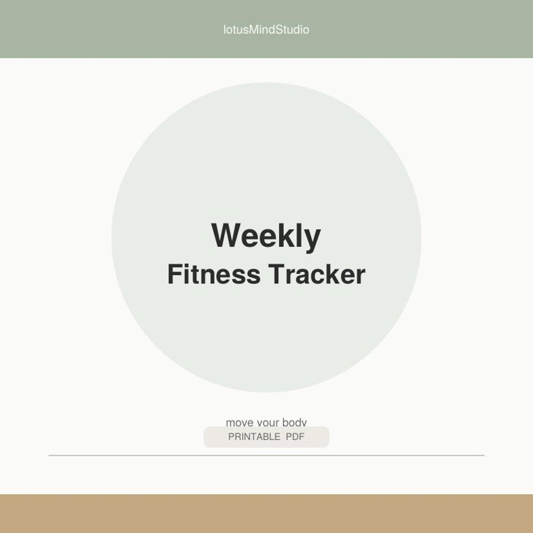 Weekly Fitness Tracker Printable | Workout Log Pdf | Exercise Planner ...