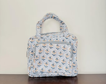 Bolsa de almuerzo térmica estampada / Bolsa de almuerzo floral para el trabajo, la escuela, picnic / Sky