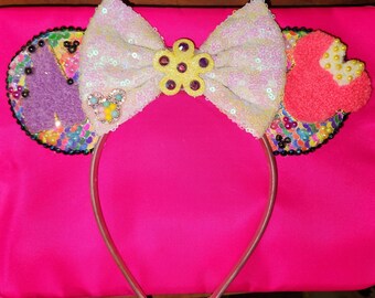 3D Minnie Mouse Ears BARBIE PINK Rhinestone Bow - Etsy display picture 3
