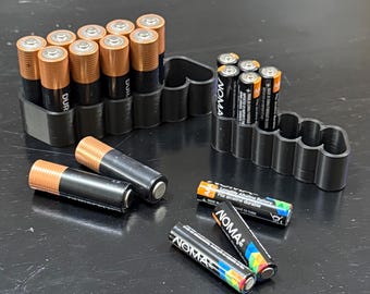 AA- en AAA-batterijhouder, beide met 12 inhoud, batterijhouder, opbergvak, batterijhouder, batterijvak, batterijhouder, geweldig cadeau-idee