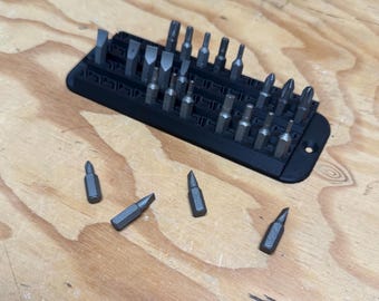 Screw Bit Wall Holder, Tool Organizer, Workshop Storage, 48 bit Wall Holder, Screw Bit Organizer, Gift for him, Workshop Organizer