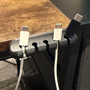 Cable desk organizer, Keep your space tidy, Office, Desk, Nightstand, Cable Management, Gift for him, Gift for her,Mount with adhesive strip