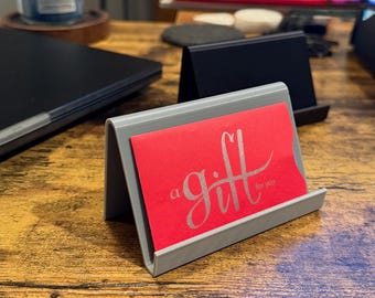 Moderner Visitenkartenhalter - Schlanker Schreibtisch-Organizer für Zuhause & im Büro - Minimalistisches Design - Perfekte Geschenkidee - Bürodeko