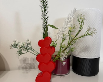 Hjärtvas | Alla hjärtans dag-dekoration | Kärlekshjärtvas med blommotiv | Romantisk present | Modern hjärtvas | Blommor ingår ej | Alla hjärtans dag