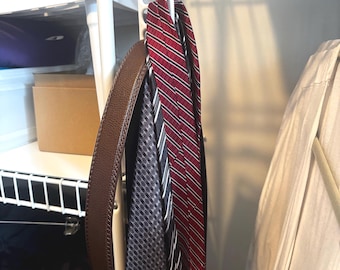 Portacorbatas, Portacinturones, Organizador de armario, Organizador de corbatas para armario, Gancho para corbata, Gancho para cinturón, Accesorio para armario, Accesorio para cinturón y corbata para armario, Regalo