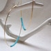 Matte Turquoise Seed Bead Hoop Earrings, Large Gold Plated Earrings, Hoop Earrings, Gold Hoops, Also Available in Silver 