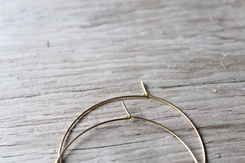 Gray Seed Bead Hoop Earrings, Large Gold Plated Earrings, Hoop Earrings, Gold Hoops, Also Available in Silver image 3