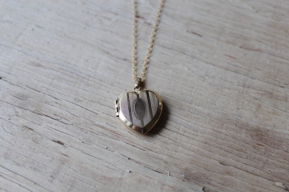 12k Gold Filled, Vintage Heart Locket, Gold Heart… - image 2