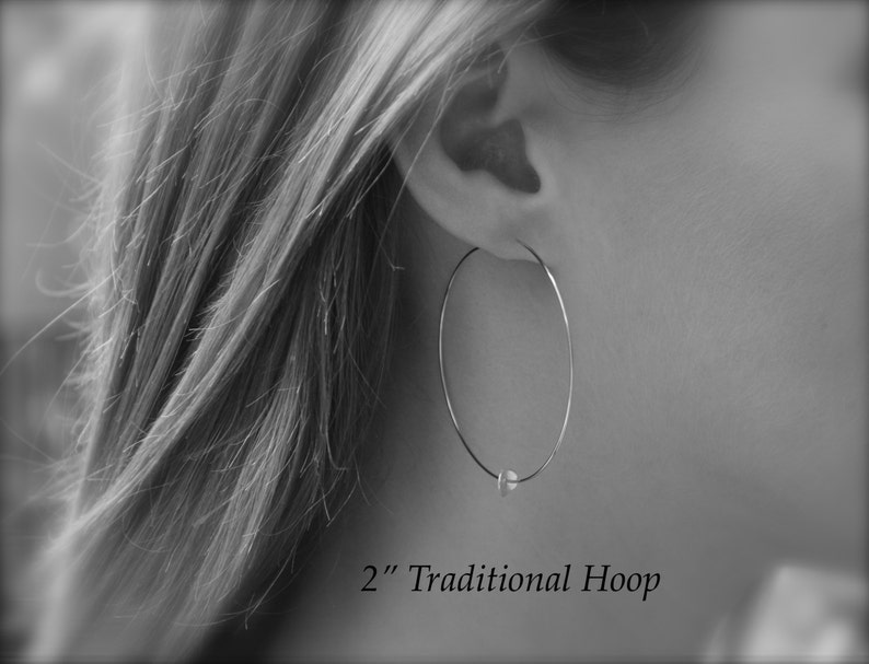 Gold Plated Hoops with Gold Brushed Disc, Gold Hoop Earrings image 5