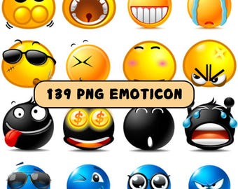 Watercolor Face Emotions Emoji Clipart Kawaii Emoticon Clip Art Cute Funny Expression Stickers Feeling Faces 139 PNG Instant Download