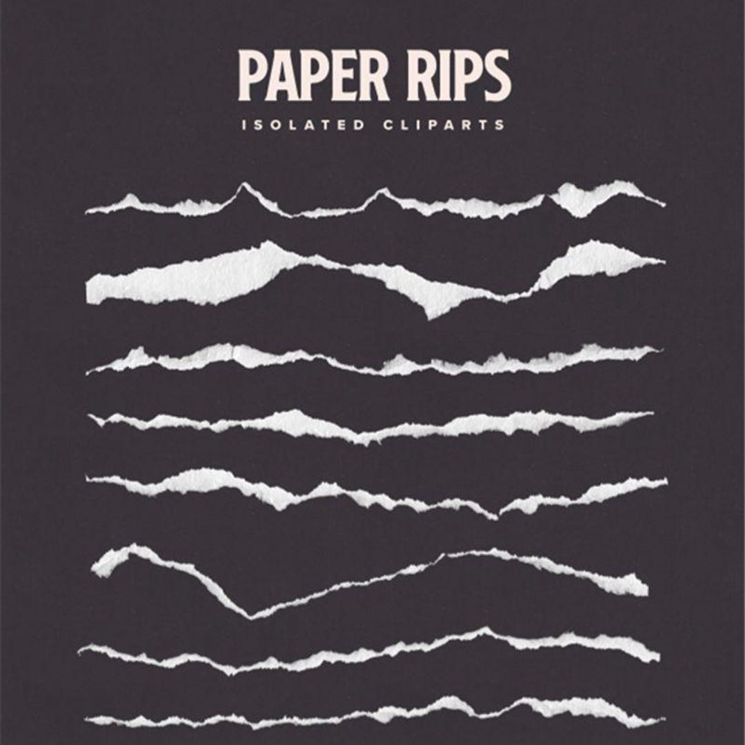 Torn Paper for Scrapbooking Digital Ripped Edge Ripped Paper Clip Art ...
