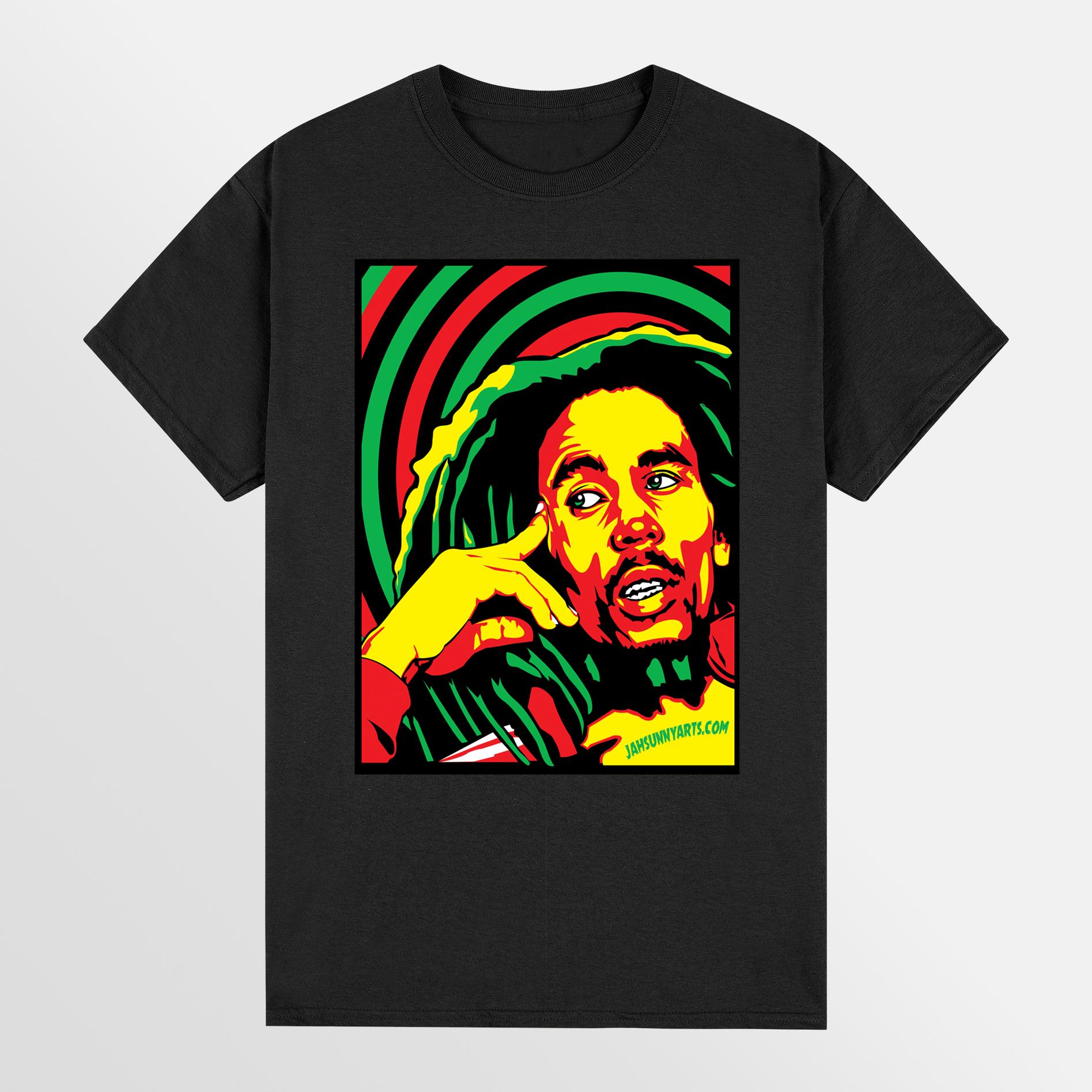 T-shirt Bob Marley Vert Petite Taille S - Roots Reggae Rasta Jamaïque