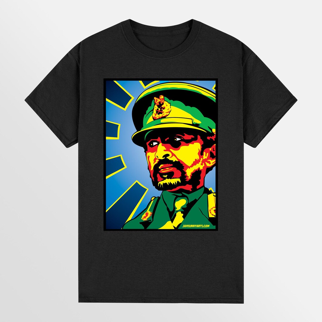 Urban Backwoods Haile Selassie Portrait II Men's T-Shirt - Premium Heavy Cotton, Photo-Realistic Print