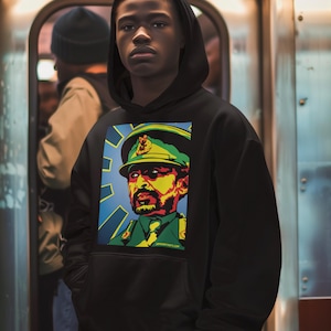 Rasta - Hoodie - Haile Selassie 1954 - Jah Sunny Arts