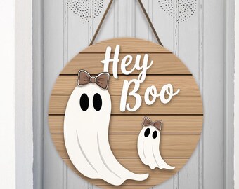 Halloween Ghost Door Hanger, Spooky Porch Decor