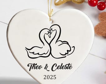Personalized Newlywed Christmas Ornament 2025, First Christmas Keepsake