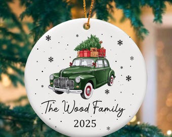 Personalized Family Christmas Ornament 2025, Holiday Keepsake