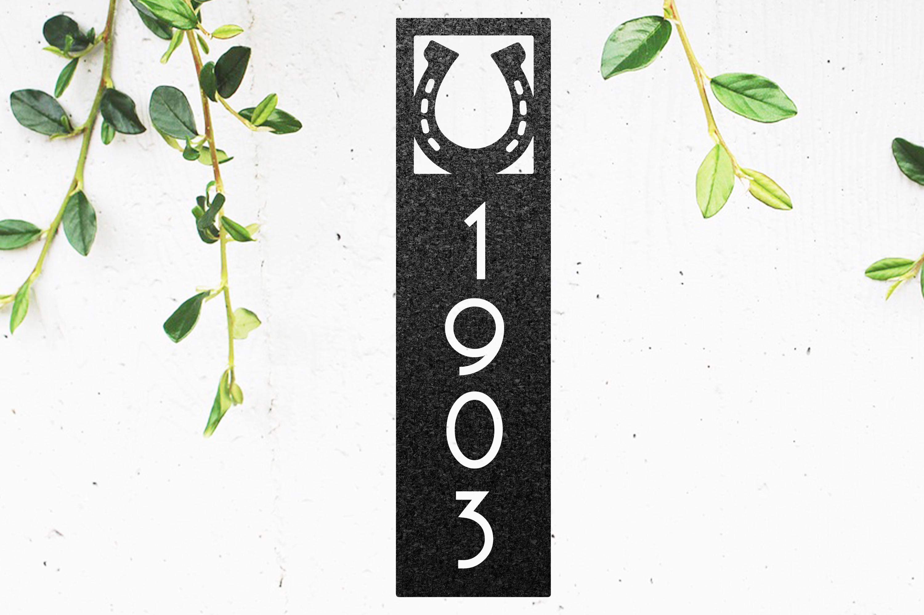 Personalized Metal Horse Stall Sign, Ranch Address Number, Horseshoe ...