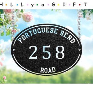 Custom Metal Address Sign, Personalized House Number Plaque