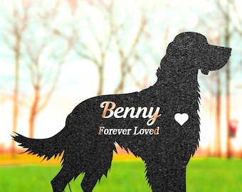 May include: A black silhouette of a dog with the name "Benny" and the words "Forever Loved" in a decorative font. A white heart is next to the name. The text "H.L.L.y.a.G.I.F.T" is at the top.