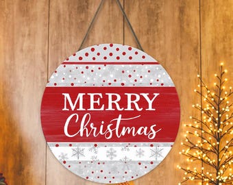 Bauernhaus frohe Weihnachten Holz Türschild, rustikales Willkommensschild