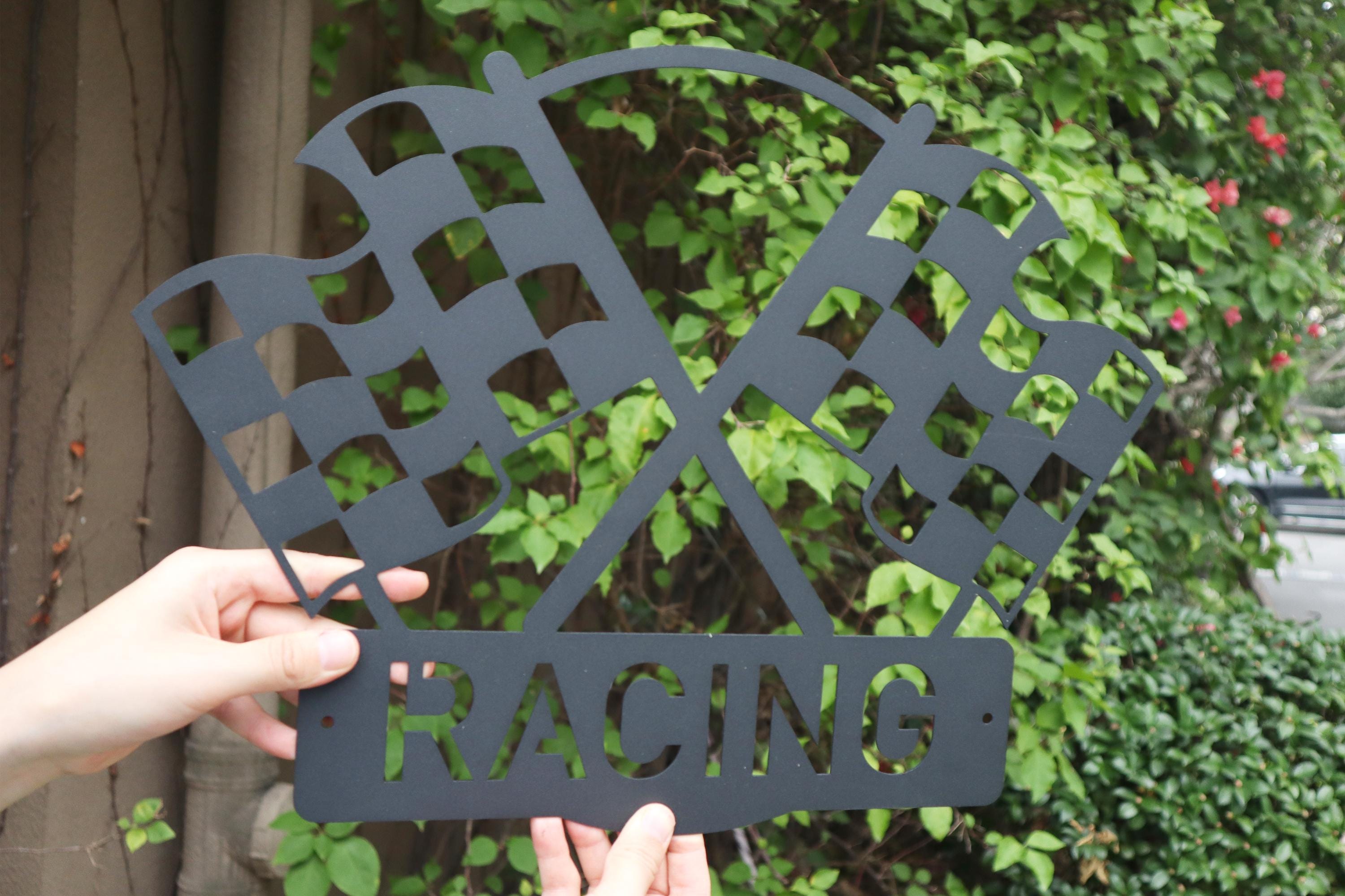Custom Checkered Flag, Personalized Metal Racing Sign - Etsy