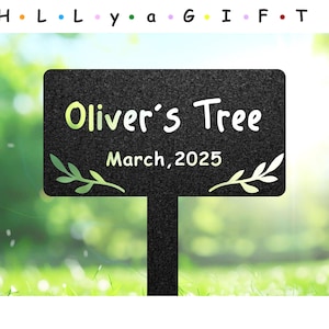 Personalisierte Baum Gedenkplakette, Metall Gartenschild