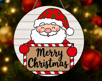 Ho Ho Ho サンタ クリスマス サイン - 木製 クリスマス サイン